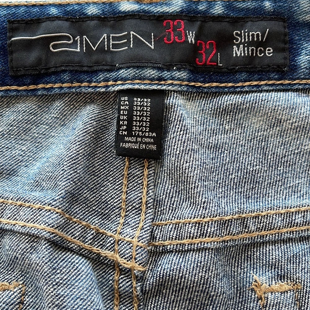 21Men slim/mince jeans size 33W x 32L - Picture 7 of 8
